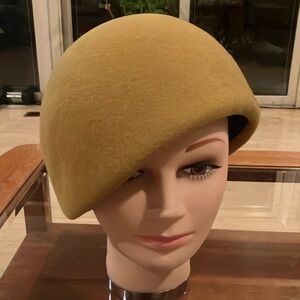 Vintage Yellow Felt Hat